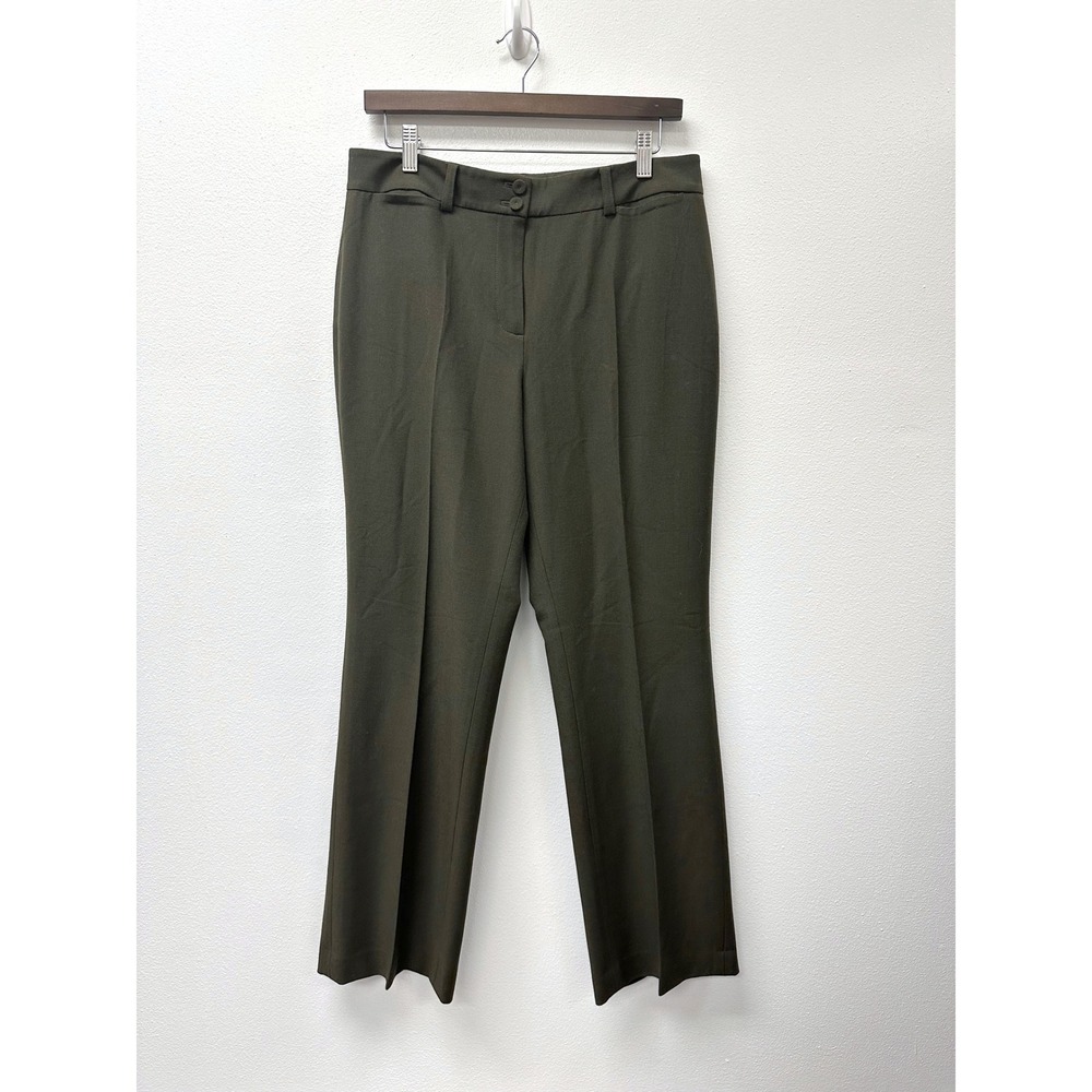 Talbots Petites Heritage Boot Dress Pants Dark‎ Olive Size 10P
